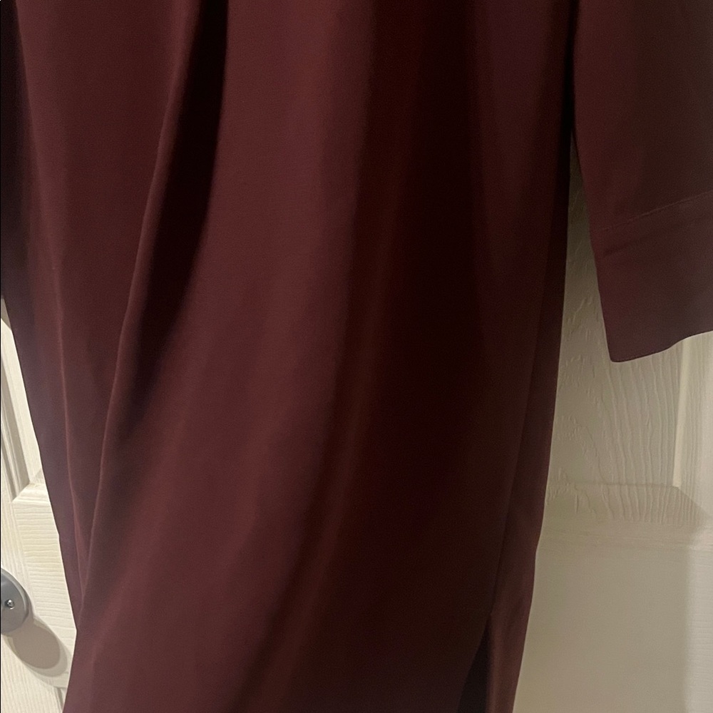 Simons Deep Burgundy Long Sleeve Dress - Picture 4 of 5